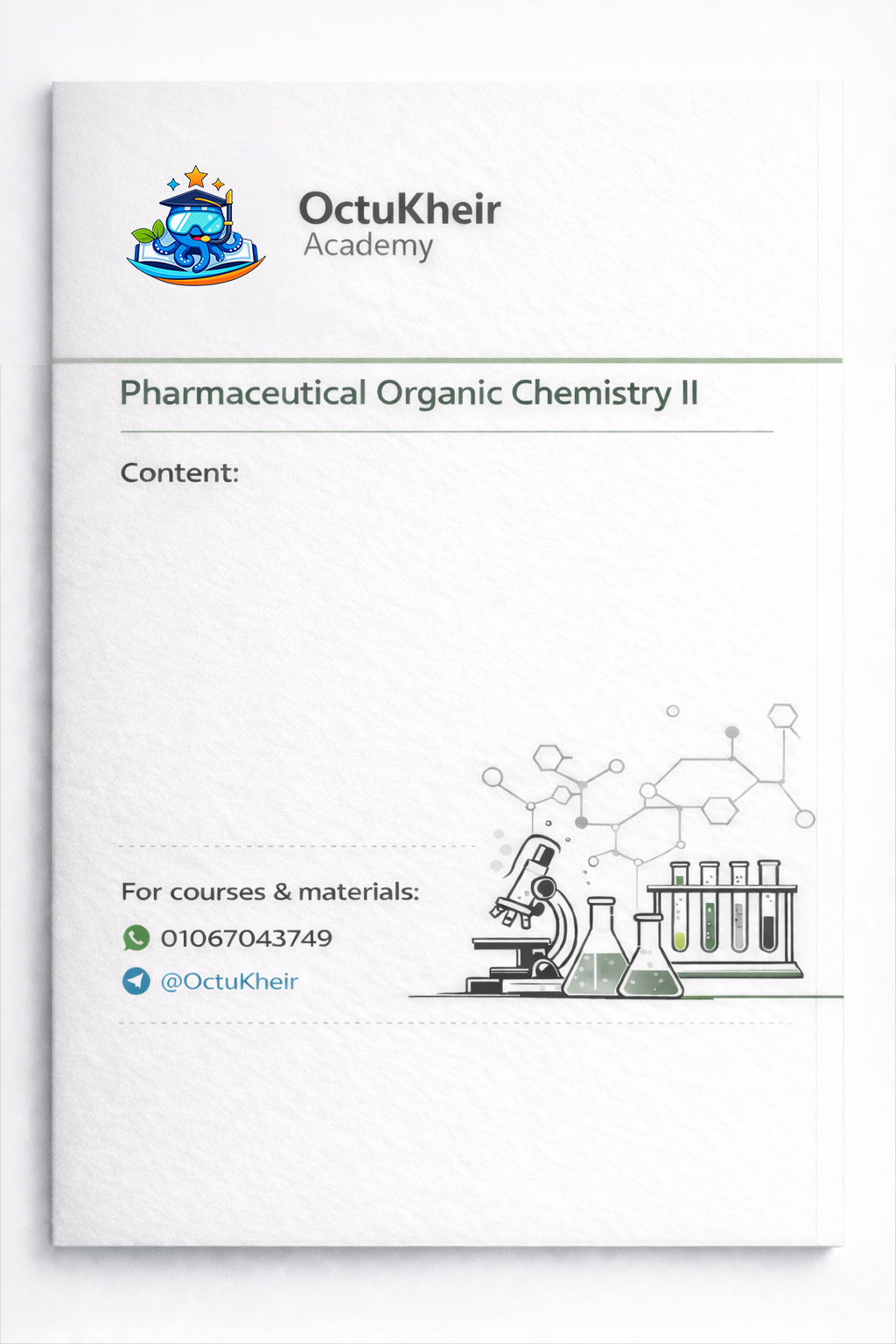 🧪 Pharmaceutical Organic Chemistry II – MTI University | ازاي تفهم الأورجانيك بدل ما تحفظه؟